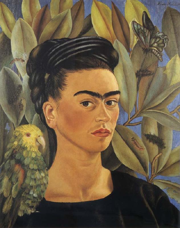 Self-Portrait with Bonito, Frida Kahlo